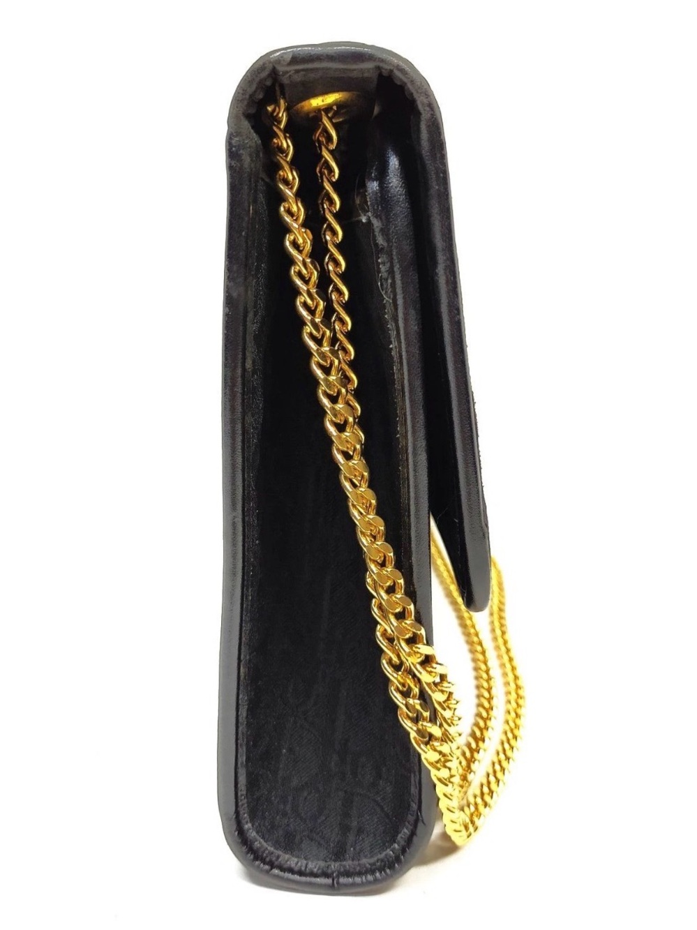 Dior Black Monogram Tote with Gold Plaque - Picture 5 of 13